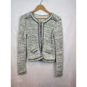 Classic Maje Tweed Boucle‎ Jacket Cardigan Blazer SZ 3 (USL) pockets heavyweight